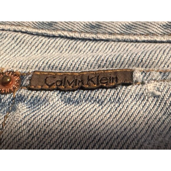 Calvin Klein Womens Light Wash 5-Pocket Enzyme Wash Jeans Size 12 Vtg - Picture 3 of 9